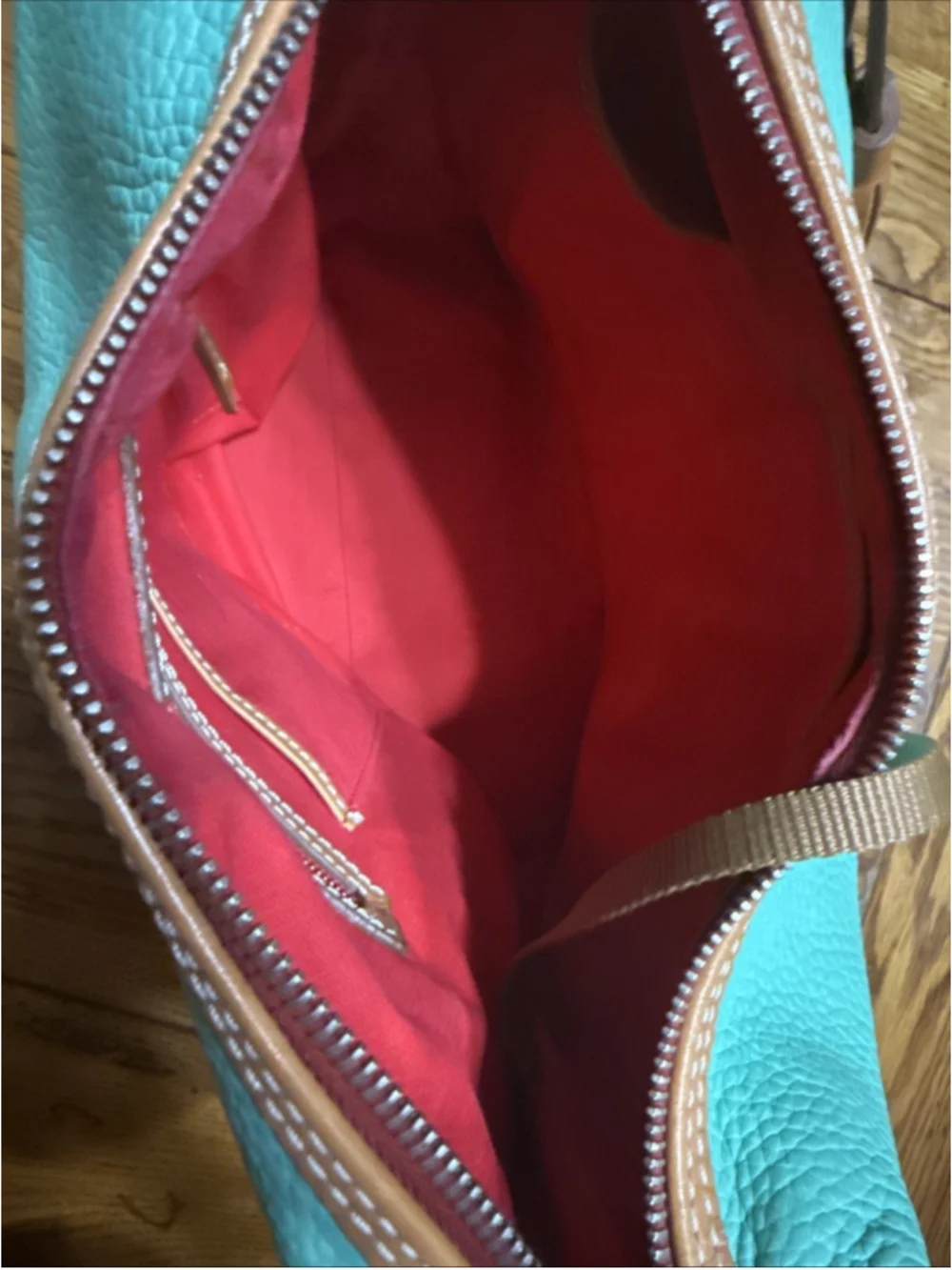 Dooney & Bourke Pebble Grain Paige Sac Hobo Bag in Carribean Green